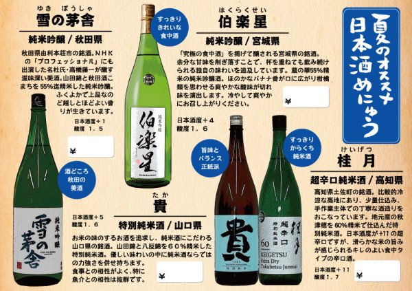 画像1: 【飲食店様専用】夏のオススメ日本酒セット (1)