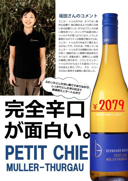 画像1: 《白ワイン》　ミュラー　トゥルガウ　プティ　チエ　トロッケン 750ml (1)