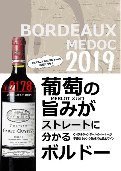 画像1: 《赤ワイン》 シャトー・ガデ・クィペ　750ml (1)