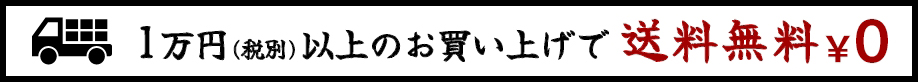 1万円(税別)以上のお買い上げで送料無料